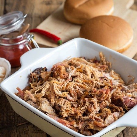 Image of Hickory Smoked Pulled Pork with Root Beer & Molasses